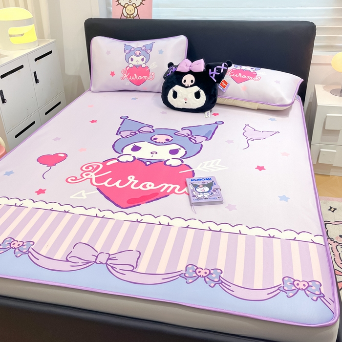 91家纺网 家纺一手货源 找家纺 （总）暮思家居 2025新款正版授权A类大版数码印花三丽鸥可机洗1200D冰丝凉席可组合针织棉夏被四件套床笠款