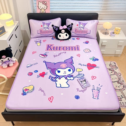 91家纺网 家纺一手货源 找家纺 （总）暮思家居 2025新款正版授权A类大版数码印花三丽鸥可机洗1200D冰丝凉席可组合针织棉夏被四件套床笠款