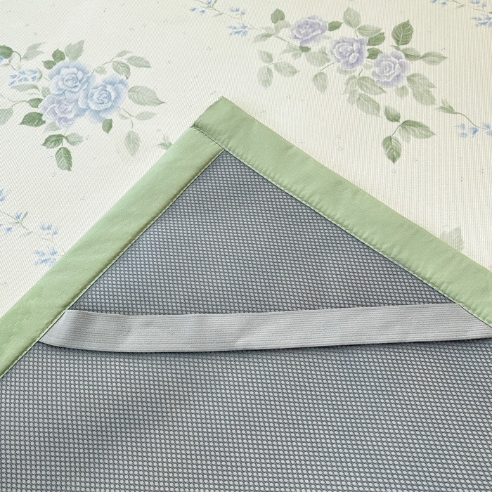 91家纺网 家纺一手货源 找家纺 绒艺席业 2025新款600D冰丝印花数码印花冰藤席赫本风系列 蔓野