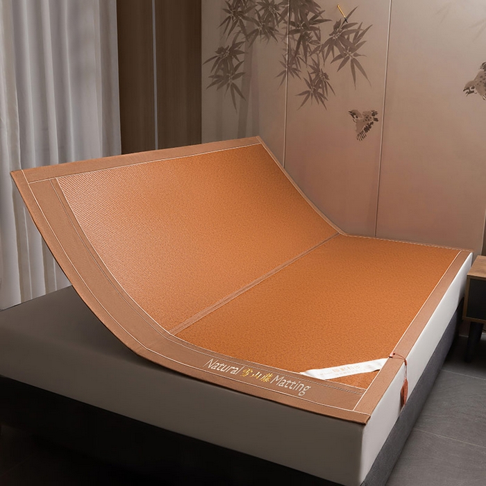 91家纺网 家纺一手货源 找家纺 （总）卡罗兰 2025新款藤席凉席三件套床单床笠黄金藤系列