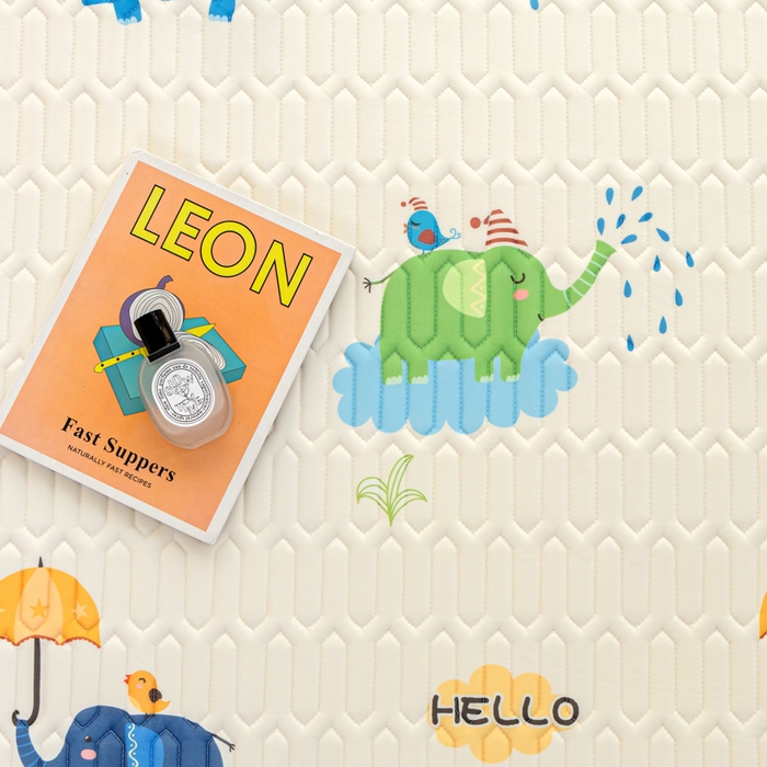 91家纺网 家纺一手货源 找家纺 默忆 2025新款凉感丝印花乳胶凉席 快乐小象