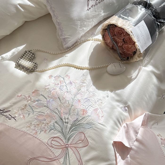 91家纺网 家纺一手货源 找家纺 （总）优悦生活馆 2025新款全棉新疆长绒棉四件套-鸢尾花畔 控价