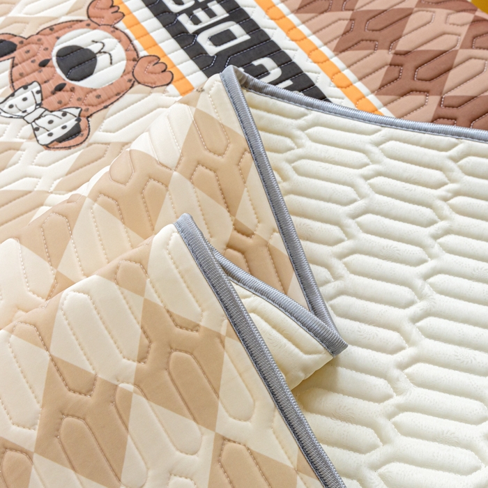 91家纺网 家纺一手货源 找家纺 默忆 2025新款凉感丝印花乳胶凉席 美好时光