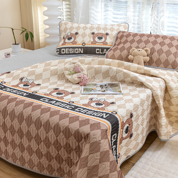 91家纺网 家纺一手货源 找家纺 默忆 2025新款凉感丝印花乳胶凉席 美好时光