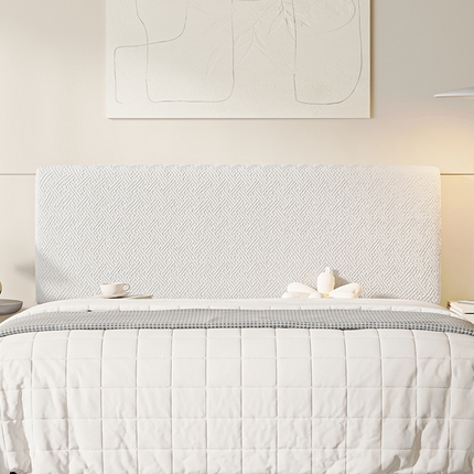 沐沐家纺2026新款雅致床头罩 亚麻白