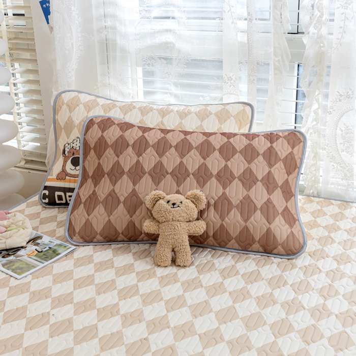 91家纺网 家纺一手货源 找家纺 默忆 2025新款凉感丝印花乳胶凉席 美好时光