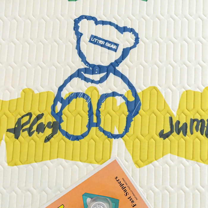 91家纺网 家纺一手货源 找家纺 默忆 2025新款凉感丝印花乳胶凉席 酷酷熊