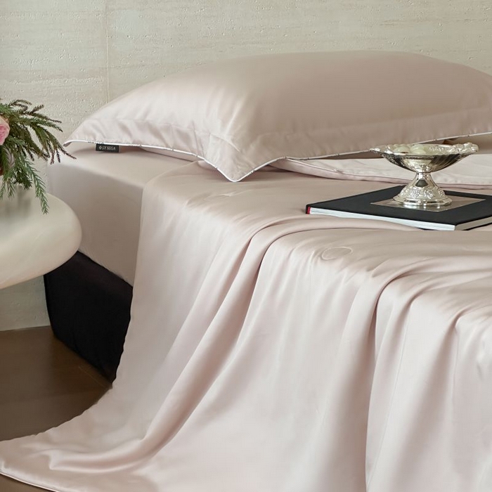 91家纺网 家纺一手货源 找家纺 （总）茧羽世家 2025天丝纯色床笠夏被被子如丝系列