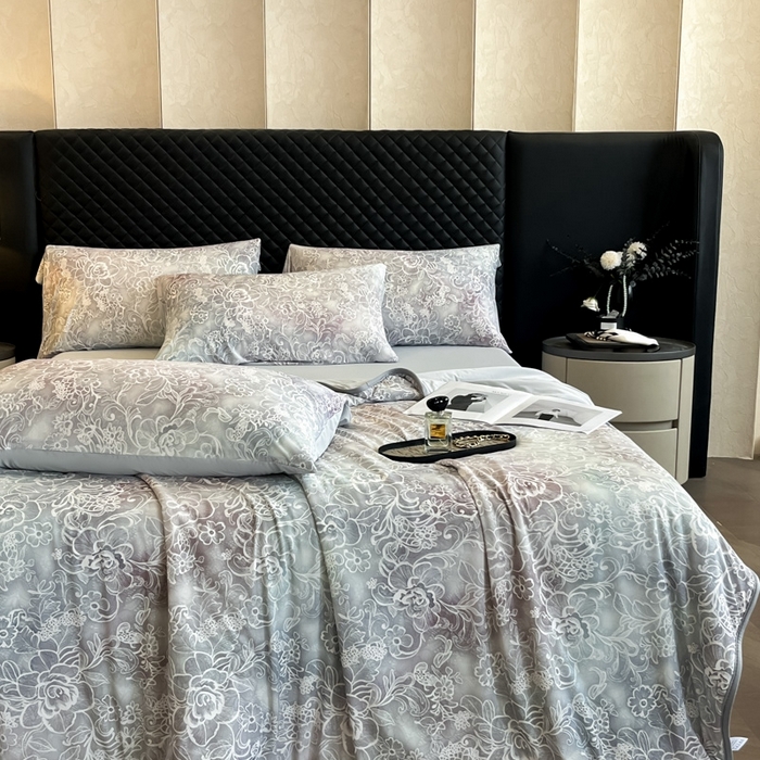 91家纺网 家纺一手货源 找家纺 花满路 2025新款成人夏被 烟波