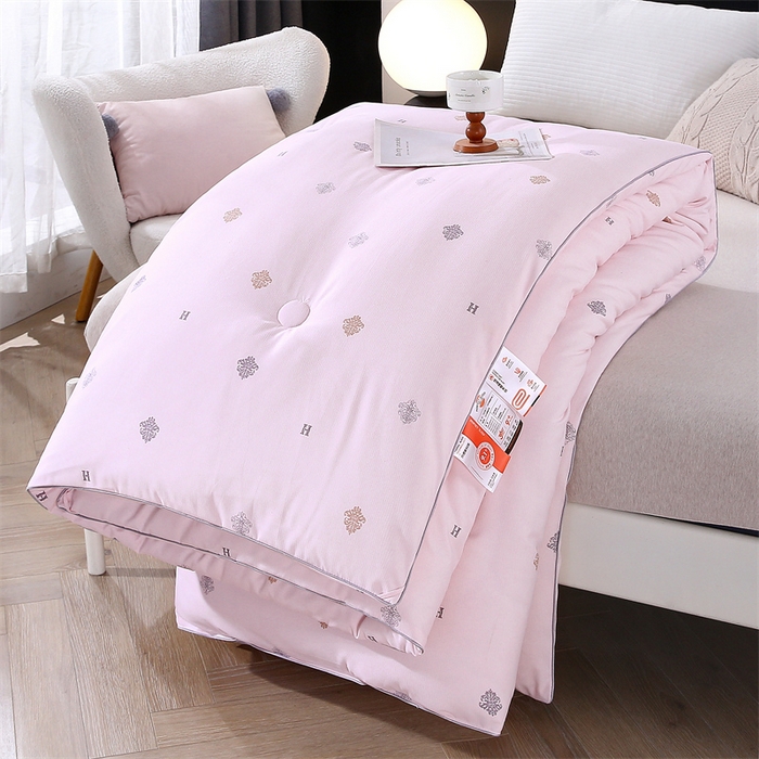 91家纺网 家纺一手货源 找家纺 芭芭棉家纺 2025新款全棉被 H-粉色