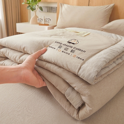 91家纺网 家纺一手货源 找家纺 （总）2025新款无印风纯色100%新疆棉夏被夏凉被空调被棉花夏被棉花被子被芯爆款可机洗（包检测）