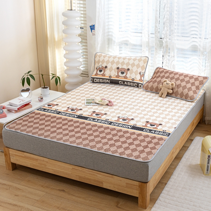 91家纺网 家纺一手货源 找家纺 默忆 2025新款凉感丝印花乳胶凉席 美好时光