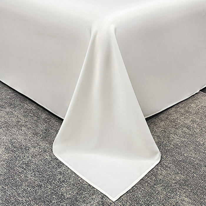 91家纺网 家纺一手货源 找家纺 富宁2025新款浮雕金丝提花刺绣四件套-恋花 清冷白