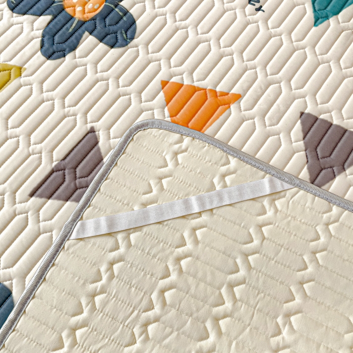 91家纺网 家纺一手货源 找家纺 默忆 2025新款凉感丝印花乳胶凉席 迷迭香