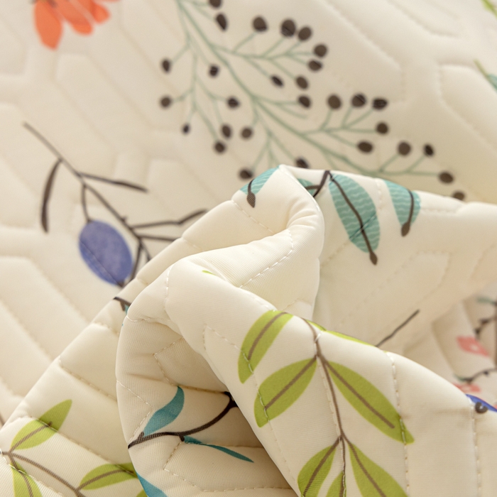 91家纺网 家纺一手货源 找家纺 默忆 2025新款凉感丝印花乳胶凉席 鸟语花香