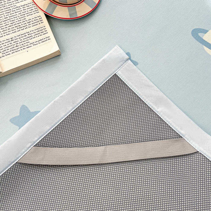 91家纺网 家纺一手货源 找家纺 绒艺席业 2025新款600D冰丝印花数码印花冰藤席卡通小清新系列 星空兔-兰