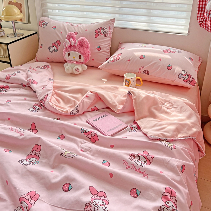 91家纺网 家纺一手货源 找家纺 妖妖家纺2025新款糯糯夏凉被四件套夏凉被空调被 逛逛游乐园