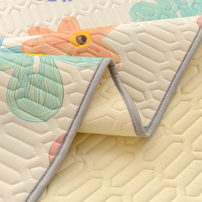 91家纺网 家纺一手货源 找家纺 默忆 2025新款凉感丝印花乳胶凉席 夏天味道