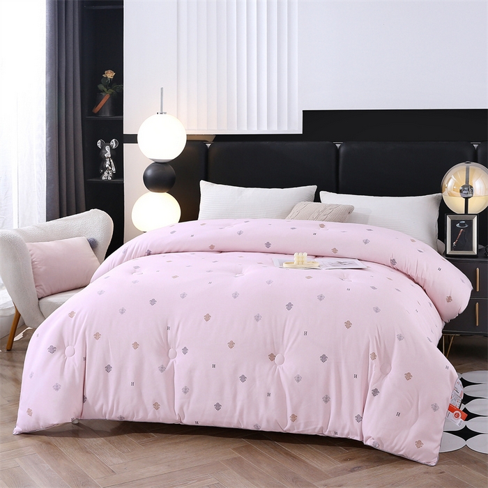 91家纺网 家纺一手货源 找家纺 芭芭棉家纺 2025新款全棉被 H-粉色