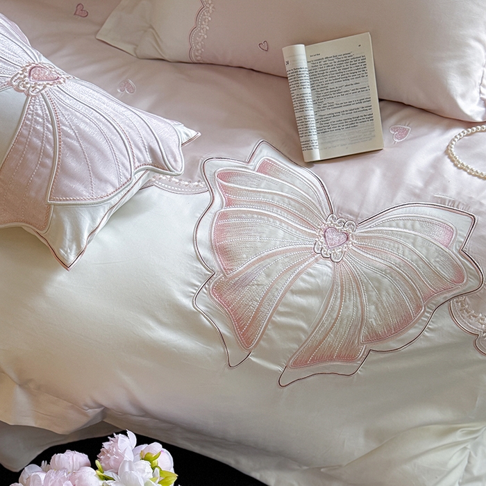 91家纺网 家纺一手货源 找家纺 优悦生活馆 2025新款全棉新疆长绒棉四件套-恋恋时光 控价 恋恋时光-仙女粉