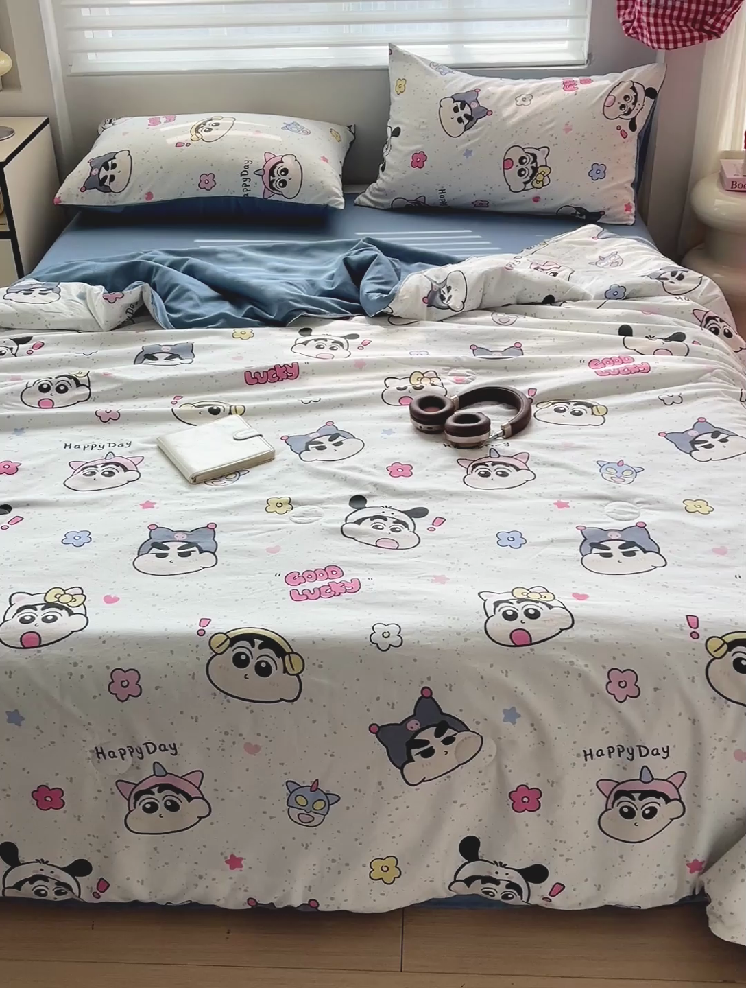 91家纺网 家纺一手货源 找家纺 妖妖家纺2025新款糯糯夏凉被四件套夏凉被空调被 音乐小新