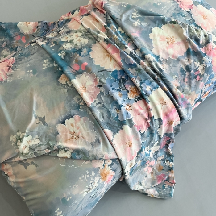 91家纺网 家纺一手货源 找家纺 花满路 2025新款成人夏被 清韵