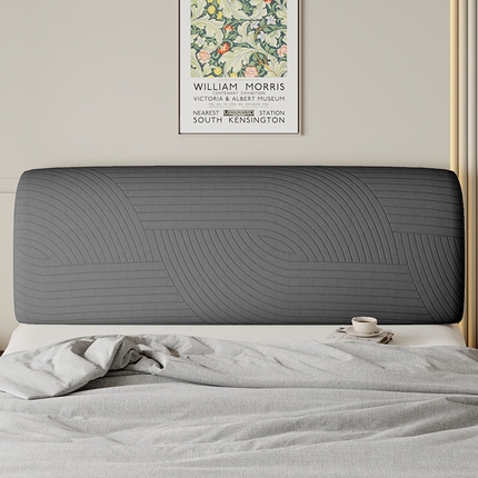 91家纺网 家纺一手货源 找家纺 沐沐2026新款流茵床头罩 浅中灰