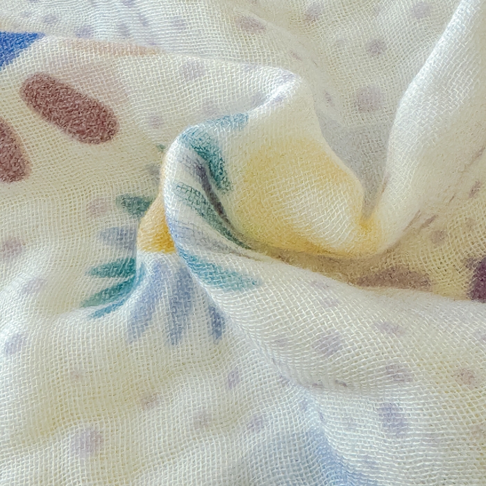 91家纺网 家纺一手货源 找家纺 乐家毛巾被2025新款全棉六层一体超柔泡泡纱多功能毯 麋鹿