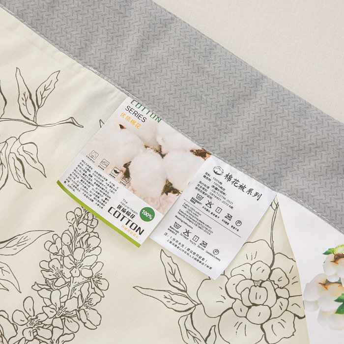 91家纺网 家纺一手货源 找家纺 锦鹭被业 2025新款A类里外全棉印花夏被 山茶花