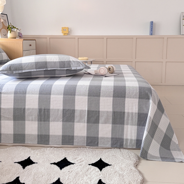 91家纺网 家纺一手货源 找家纺 （总）2025新款全棉色织老粗布单床单