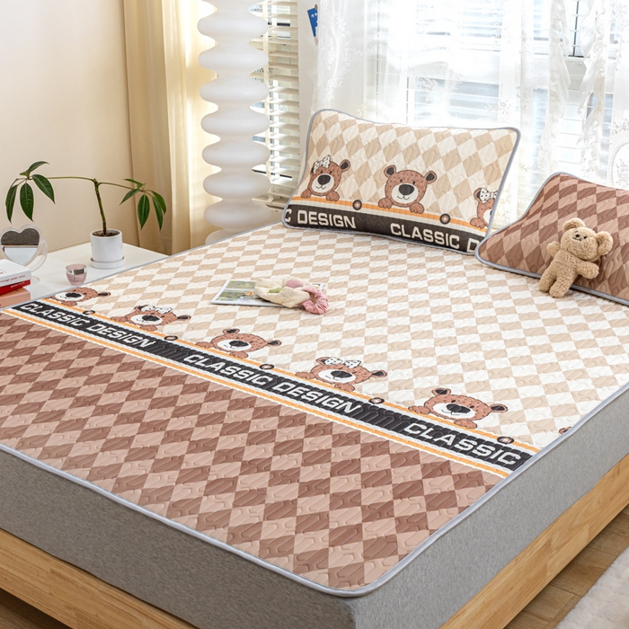 91家纺网 家纺一手货源 找家纺 默忆 2025新款凉感丝印花乳胶凉席 美好时光