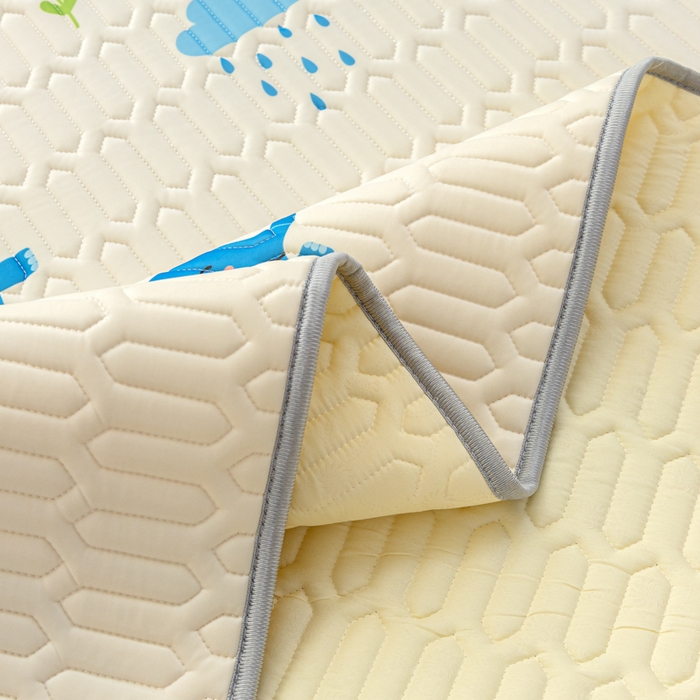 91家纺网 家纺一手货源 找家纺 默忆 2025新款凉感丝印花乳胶凉席 快乐小象