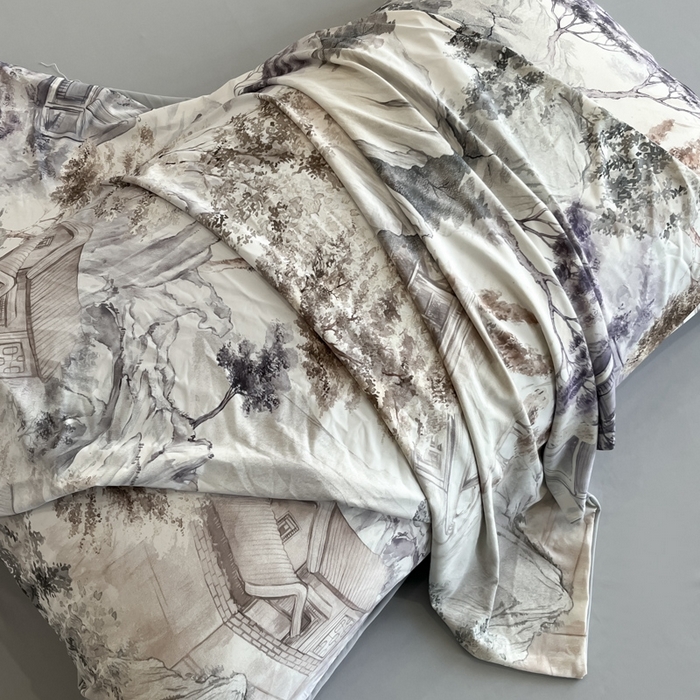 91家纺网 家纺一手货源 找家纺 花满路 2025新款成人夏被 兰亭