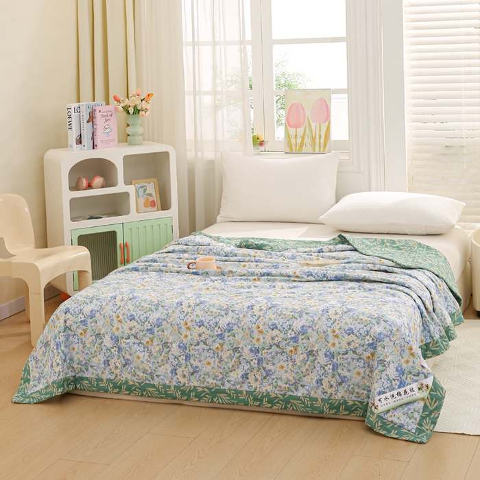 91家纺网 家纺一手货源 找家纺 锦鹭被业 2025新款A类里外全棉印花夏被 漫画