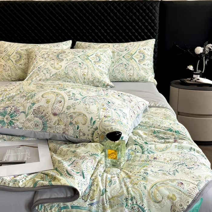 91家纺网 家纺一手货源 找家纺 花满路 2025新款成人夏被 松风