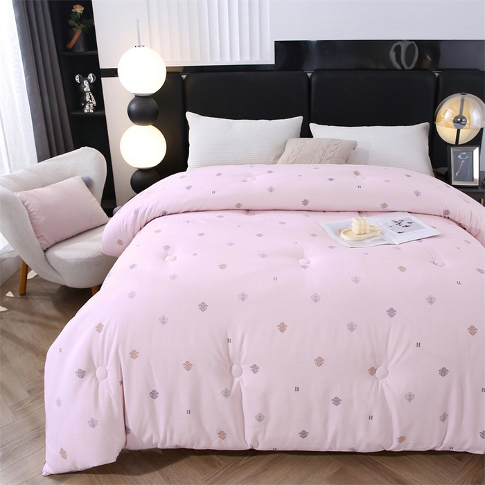 91家纺网 家纺一手货源 找家纺 芭芭棉家纺 2025新款全棉被 H-粉色