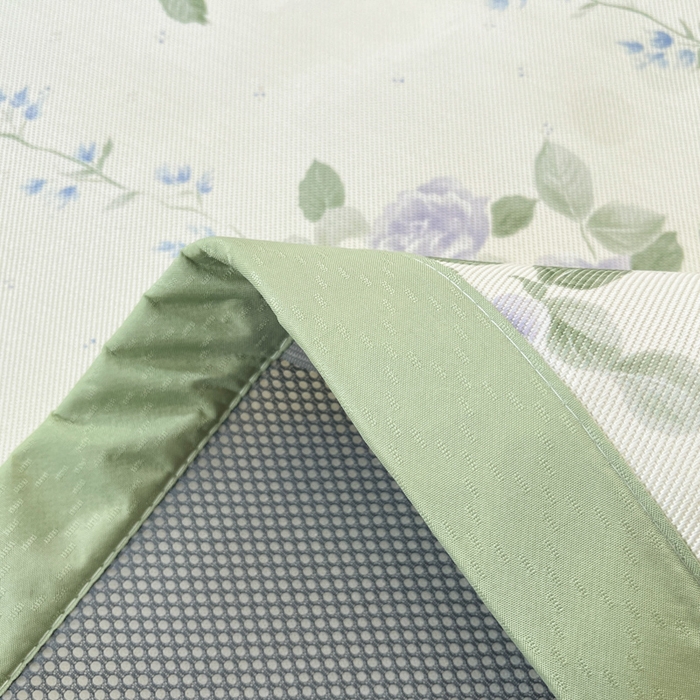 91家纺网 家纺一手货源 找家纺 绒艺席业 2025新款600D冰丝印花数码印花冰藤席赫本风系列 蔓野