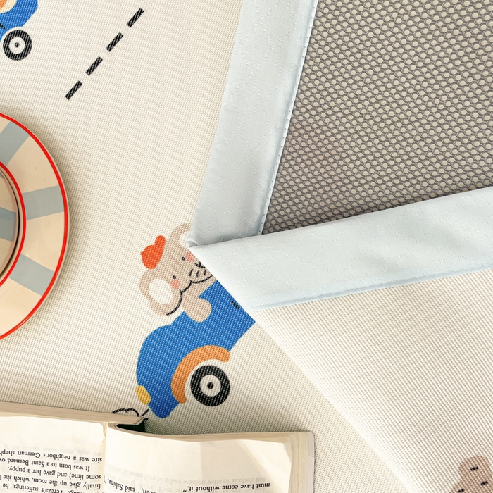 91家纺网 家纺一手货源 找家纺 绒艺席业 2025新款600D冰丝印花数码印花冰藤席卡通小清新系列 快乐总动员