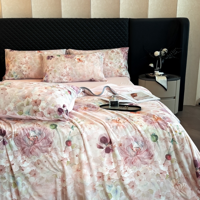 91家纺网 家纺一手货源 找家纺 花满路 2025新款成人夏被 锦绣