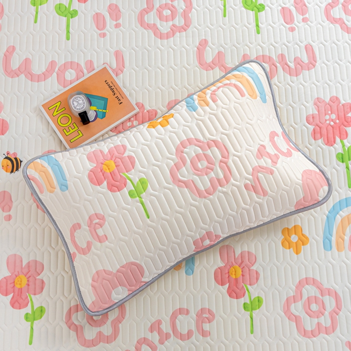 91家纺网 家纺一手货源 找家纺 默忆 2025新款凉感丝印花乳胶凉席 开心花园