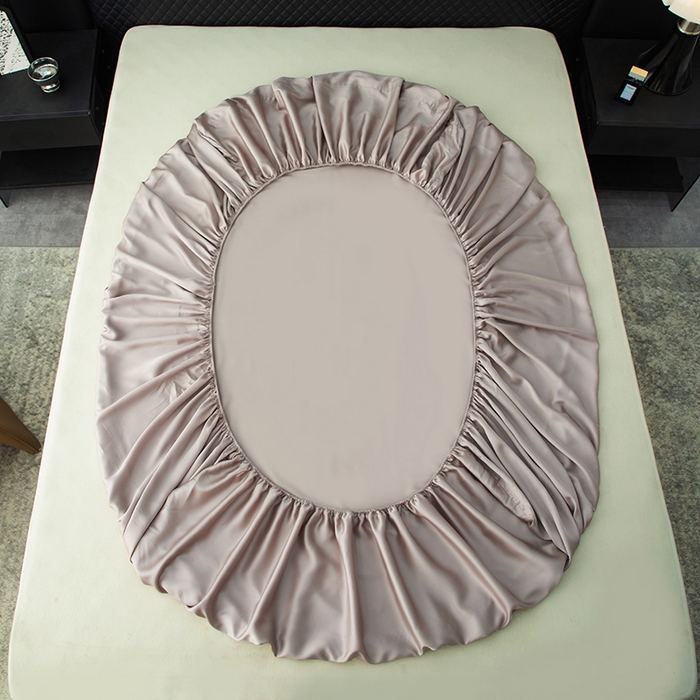 91家纺网 家纺一手货源 找家纺 简宜家居（朝初家纺） 2025新款兰精天丝单床笠 柔肌-棕咖