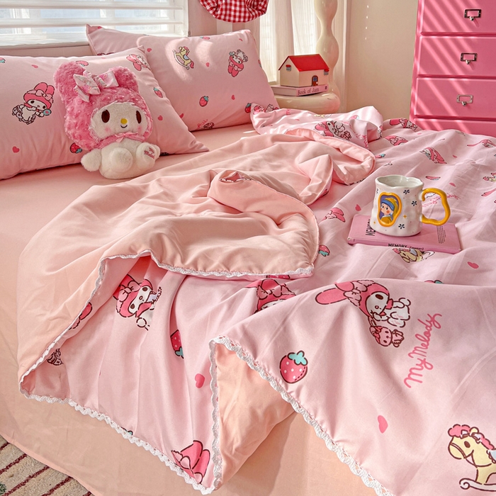 91家纺网 家纺一手货源 找家纺 妖妖家纺2025新款糯糯夏凉被四件套夏凉被空调被 逛逛游乐园