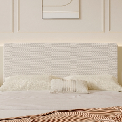 91家纺网 家纺一手货源 找家纺 沐沐家纺2026新款摇粒绒床头靠 白色