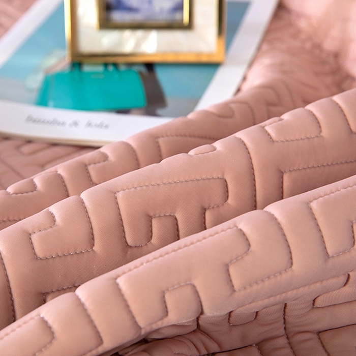 91家纺网 家纺一手货源 找家纺 美丽折2025夏季新品高端加厚全冰丝生物基乳胶凉席三件套 水洗天然乳胶凉席 豆沙T