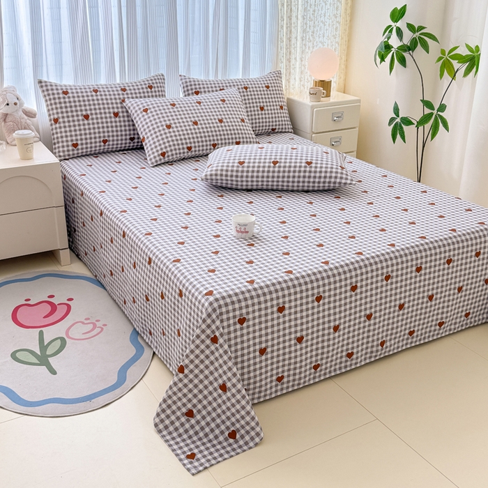 91家纺网 家纺一手货源 找家纺 仟网汇 2025新款老粗布床单粗布凉席老粗布单床单枕套单品 咖小心