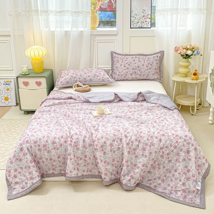 91家纺网 家纺一手货源 找家纺 （总）顺顺家纺 2025新款凉感丝印花夏被空调被