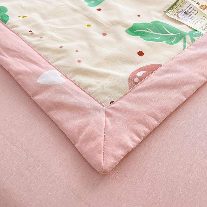 91家纺网 家纺一手货源 找家纺 思雅庭 2025新款里外全棉夏被新疆棉花夏凉被空调被 甜蜜樱桃