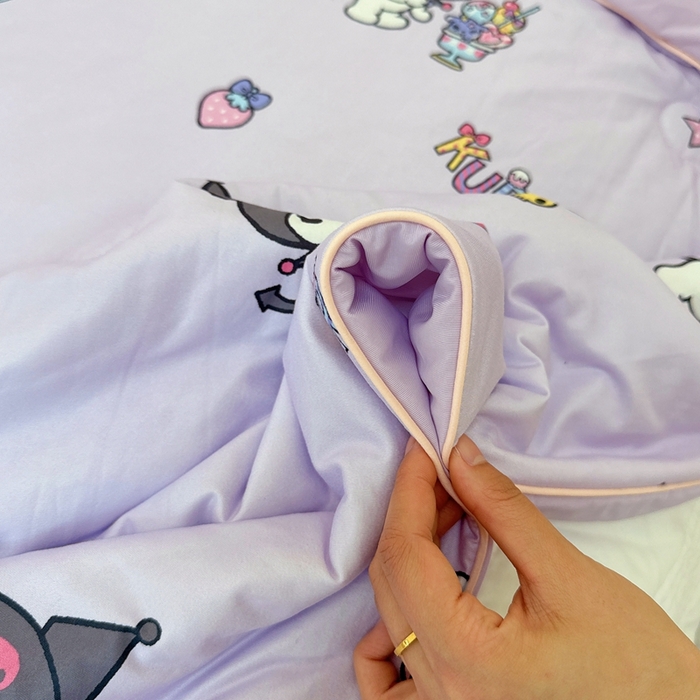 91家纺网 家纺一手货源 找家纺 兜米家居 2025夏季新品三丽鸥深睡双感针织凉感空调被夏被 甜心库洛米