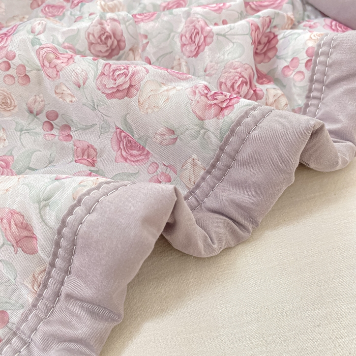 91家纺网 家纺一手货源 找家纺 顺顺家纺 2025新款凉感丝印花夏被空调被 夏夜花语