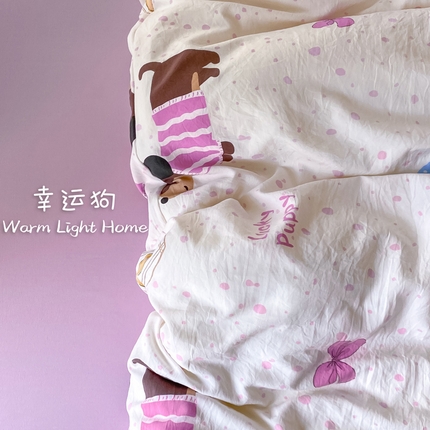 91家纺网 家纺一手货源 找家纺 【提供买家秀】2025直播云感皱皱棉四件套水洗棉简约风小碎花被套床笠三件套-细节图 幸运狗